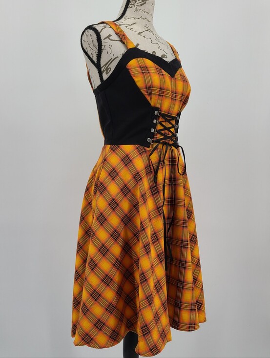 Unique Vintage Dresses & Skirts - Unique Vintage's Orchid Bloom Corset Bodice Fit And Flare Dress Size 6